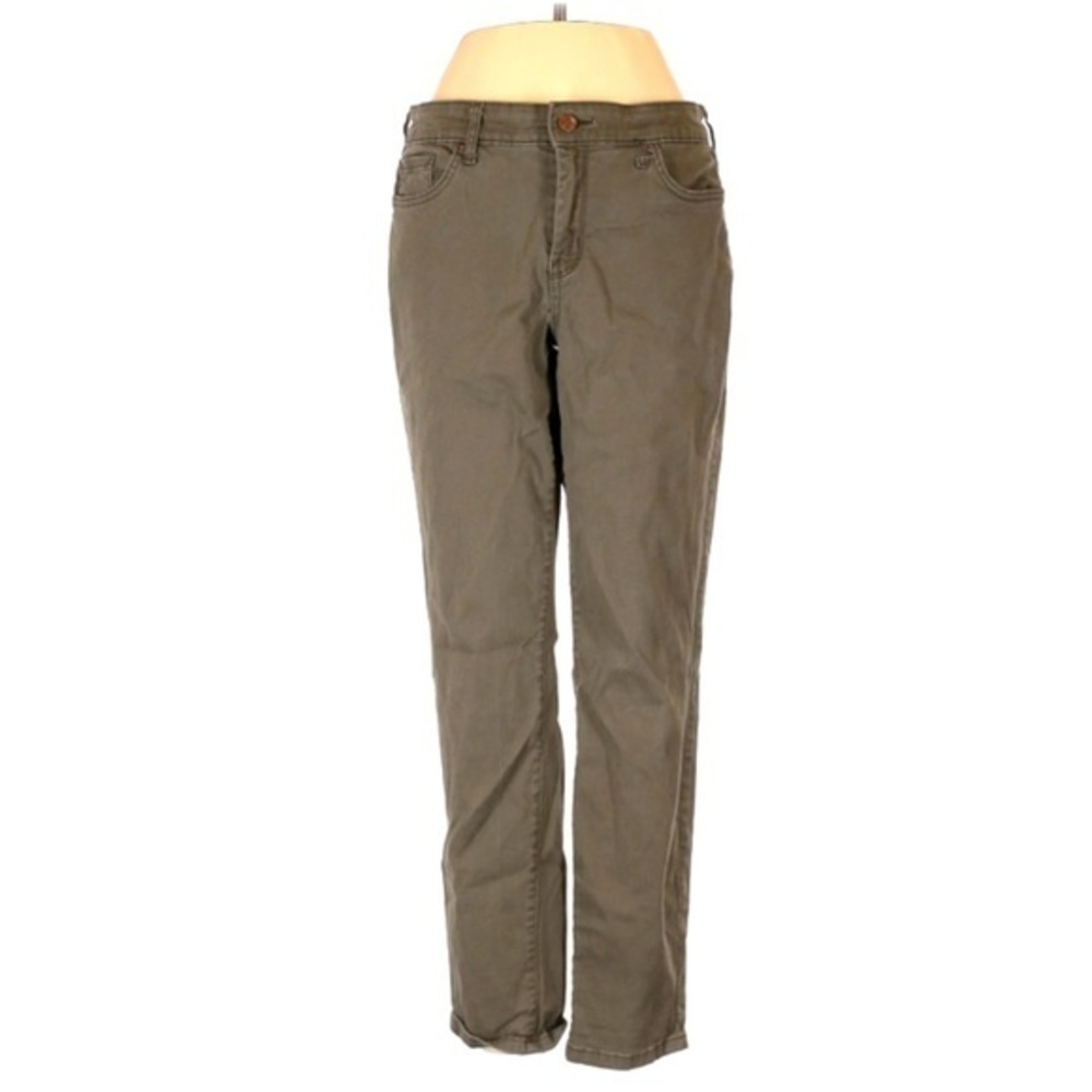 Jessica Simpson 27 olive green relaxed mid rise‎ skinny crop jeans - Picture 9 of 9